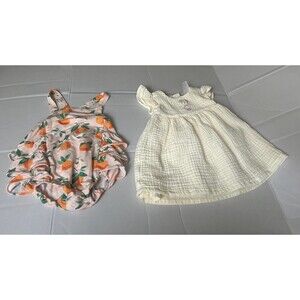 2pc Disney Baby Minnie Mouse Gauze Dress & Ruffle Romper 3-6 month